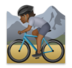 Person Mountain Biking: Medium-dark Skin Tone Emoji Copy Paste ― 🚵🏾 - lg