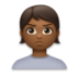 Person Pouting: Medium-dark Skin Tone Emoji Copy Paste ― 🙎🏾 - lg