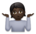 Person Shrugging: Dark Skin Tone Emoji Copy Paste ― 🤷🏿 - lg