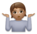 Person Shrugging: Medium Skin Tone Emoji Copy Paste ― 🤷🏽 - lg