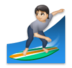 Person Surfing: Light Skin Tone Emoji Copy Paste ― 🏄🏻 - lg