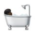 Person Taking Bath: Dark Skin Tone Emoji Copy Paste ― 🛀🏿 - lg