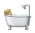 Person Taking Bath: Medium-light Skin Tone Emoji Copy Paste ― 🛀🏼 - lg