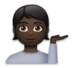 Person Tipping Hand: Dark Skin Tone Emoji Copy Paste ― 💁🏿 - lg