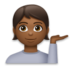 Person Tipping Hand: Medium-dark Skin Tone Emoji Copy Paste ― 💁🏾 - lg