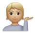 Person Tipping Hand: Medium-light Skin Tone Emoji Copy Paste ― 💁🏼 - lg