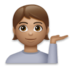 Person Tipping Hand: Medium Skin Tone Emoji Copy Paste ― 💁🏽 - lg