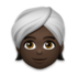 Person Wearing Turban: Dark Skin Tone Emoji Copy Paste ― 👳🏿 - lg