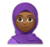 Woman With Headscarf: Medium-dark Skin Tone Emoji Copy Paste ― 🧕🏾 - lg