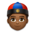 Person With Skullcap: Medium-dark Skin Tone Emoji Copy Paste ― 👲🏾 - lg