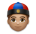 Person With Skullcap: Medium Skin Tone Emoji Copy Paste ― 👲🏽 - lg