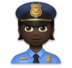 Police Officer: Dark Skin Tone Emoji Copy Paste ― 👮🏿 - lg