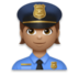 Police Officer: Medium Skin Tone Emoji Copy Paste ― 👮🏽 - lg