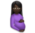 Pregnant Woman: Dark Skin Tone Emoji Copy Paste ― 🤰🏿 - lg