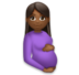 Pregnant Woman: Medium-dark Skin Tone Emoji Copy Paste ― 🤰🏾 - lg