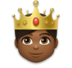 Prince: Medium-dark Skin Tone Emoji Copy Paste ― 🤴🏾 - lg
