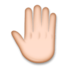 Raised Back Of Hand: Medium-light Skin Tone Emoji Copy Paste ― 🤚🏼 - lg