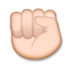 Raised Fist: Light Skin Tone Emoji Copy Paste ― ✊🏻 - lg