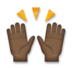 Raising Hands: Dark Skin Tone Emoji Copy Paste ― 🙌🏿 - lg