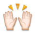 Raising Hands: Light Skin Tone Emoji Copy Paste ― 🙌🏻 - lg