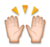 Raising Hands: Medium-light Skin Tone Emoji Copy Paste ― 🙌🏼 - lg