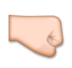 Right-facing Fist: Medium-light Skin Tone Emoji Copy Paste ― 🤜🏼 - lg