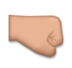 Right-facing Fist: Medium Skin Tone Emoji Copy Paste ― 🤜🏽 - lg