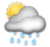 Sun Behind Rain Cloud Emoji Copy Paste ― 🌦️ - lg