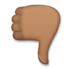 Thumbs Down: Medium-dark Skin Tone Emoji Copy Paste ― 👎🏾 - lg