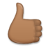 Thumbs Up: Medium-dark Skin Tone Emoji Copy Paste ― 👍🏾 - lg