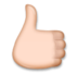 Thumbs Up: Medium-light Skin Tone Emoji Copy Paste ― 👍🏼 - lg