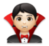Vampire: Light Skin Tone Emoji Copy Paste ― 🧛🏻 - lg