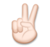 Victory Hand: Light Skin Tone Emoji Copy Paste ― ✌🏻 - lg