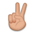 Victory Hand: Medium Skin Tone Emoji Copy Paste ― ✌🏽 - lg