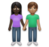 Woman And Man Holding Hands: Dark Skin Tone, Medium Skin Tone Emoji Copy Paste ― 👩🏿‍🤝‍👨🏽 - lg