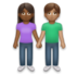 Woman And Man Holding Hands: Medium-dark Skin Tone, Medium Skin Tone Emoji Copy Paste ― 👩🏾‍🤝‍👨🏽 - lg