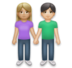 Woman And Man Holding Hands: Medium-light Skin Tone, Light Skin Tone Emoji Copy Paste ― 👩🏼‍🤝‍👨🏻 - lg