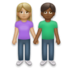 Woman And Man Holding Hands: Medium-light Skin Tone, Medium-dark Skin Tone Emoji Copy Paste ― 👩🏼‍🤝‍👨🏾 - lg