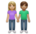 Woman And Man Holding Hands: Medium-light Skin Tone, Medium Skin Tone Emoji Copy Paste ― 👩🏼‍🤝‍👨🏽 - lg