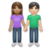 Woman And Man Holding Hands: Medium Skin Tone, Light Skin Tone Emoji Copy Paste ― 👩🏽‍🤝‍👨🏻 - lg