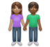 Woman And Man Holding Hands: Medium Skin Tone, Medium-dark Skin Tone Emoji Copy Paste ― 👩🏽‍🤝‍👨🏾 - lg