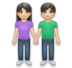 Woman And Man Holding Hands: Light Skin Tone Emoji Copy Paste ― 👫🏻 - lg