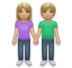 Woman And Man Holding Hands: Medium-light Skin Tone Emoji Copy Paste ― 👫🏼 - lg