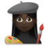 Woman Artist: Dark Skin Tone Emoji Copy Paste ― 👩🏿‍🎨 - lg