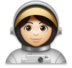 Woman Astronaut: Light Skin Tone Emoji Copy Paste ― 👩🏻‍🚀 - lg