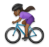 Woman Biking: Medium-dark Skin Tone Emoji Copy Paste ― 🚴🏾‍♀ - lg