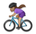 Woman Biking: Medium Skin Tone Emoji Copy Paste ― 🚴🏽‍♀ - lg