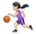 Woman Bouncing Ball: Light Skin Tone Emoji Copy Paste ― ⛹🏻‍♀ - lg