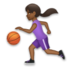 Woman Bouncing Ball: Medium-dark Skin Tone Emoji Copy Paste ― ⛹🏾‍♀ - lg