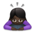 Woman Bowing: Dark Skin Tone Emoji Copy Paste ― 🙇🏿‍♀ - lg